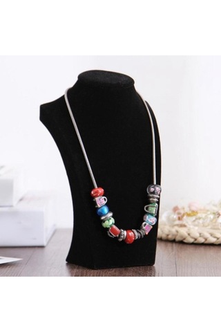 Trendooze Sunumu Styleb-34cm Siyah Şık Şifonyer Showroom Mücevher Kolye Göğüs Göğüs 34cm Fn