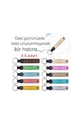 Öğretmene veda Partisi İçin Tüm Sınıfa Özel, 6' Lı Set, Mükemmel lik Anı ve Hatıra Anahtarlığı