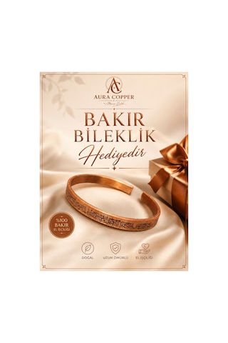 Piramit Desenli Bakır Sürahi 2 L El İşlemeli 1,2 Mm 24 Cm Klasik Model Bakır Renk - Bakır Bileklik Hediyedir
