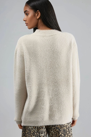 Hiccup My Fashıon Oversize Ayıcıklı Peluş Kazak Taş Doğal
