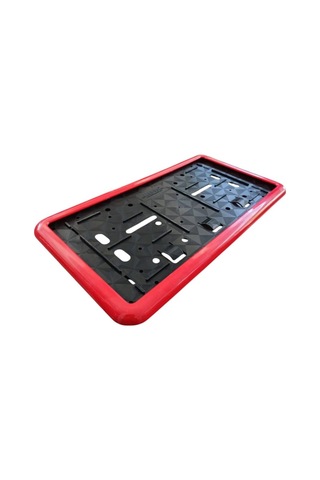 Trobus Dikdörtgen Plaka Altlığı Çerçeveli Plakalık 32x17 Cm 1 Adet Kırmızı