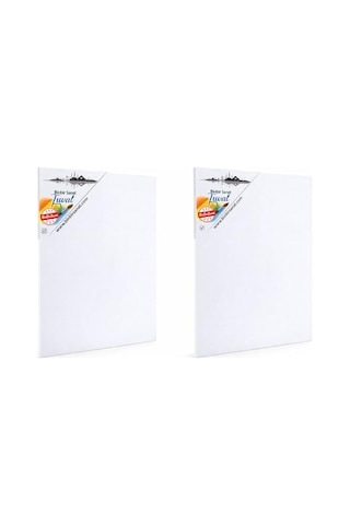 %100 Pamuk Öğrenci Işi Kampanyalı Arka Zımbalı Tuval 35x50 Cm Resim Tuvali -2 Adet - Boş Tuval Binbirsanat Diğer