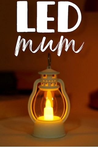 Led Mum Mini Kamp Tipi 1 Adet Pil Dahil Dumansız Alev Ledli Dekor Işığı Beyaz Pt430 Beyaz