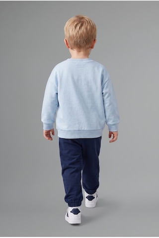 Defacto %100 Pamuk Köpek Baskılı Sweatshirt Üst Lastikli Paça Alt 2li Takım Erkek Bebek H8482a526aube343 Mavi-be343