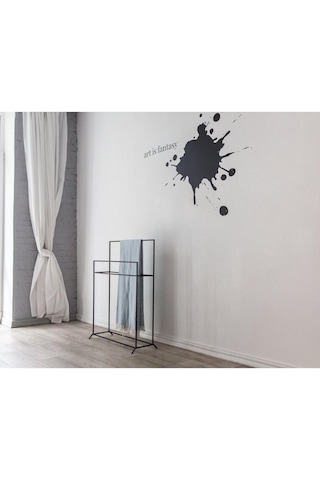 Havluluk Metal Banyo Havluluğu Banyo İçin Ayaklı Havluluk Siyah