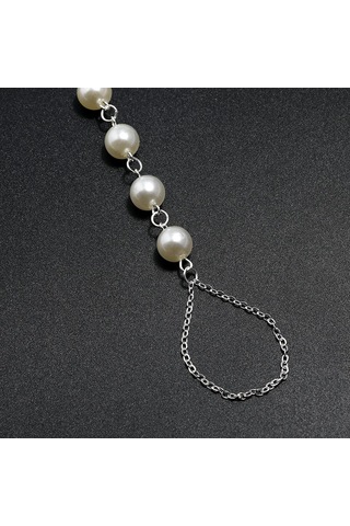 Kadınlar İçin Basit Plaj İnci Halhal, Moda Kişiselleştirilmiş Takı, Çok Yönlü Mizaç Parmak Halhalı Gümüş