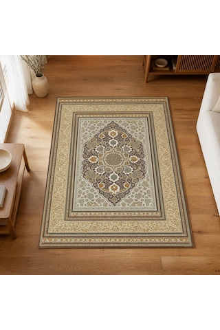 Kartela Halı Vina Halı Jüt Taban Dokuma Halı Kahverengi - 200 X 300 Cm