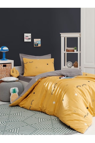 Eponj Home Junior Nevresim Seti Tek Kişilik Dide Sarı Sarı