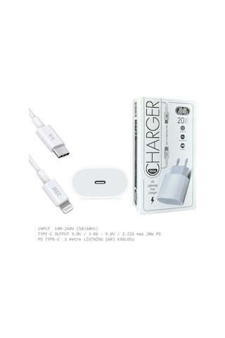 Subzero SG46 20 W Lıghtnıng PD Hızlı Şarj Cihazı Beyaz