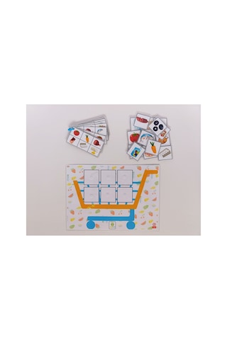 Montessori Cırt Cırtlı Alışveriş Sepeti Eşleştirme Ve Hafıza Oyunu