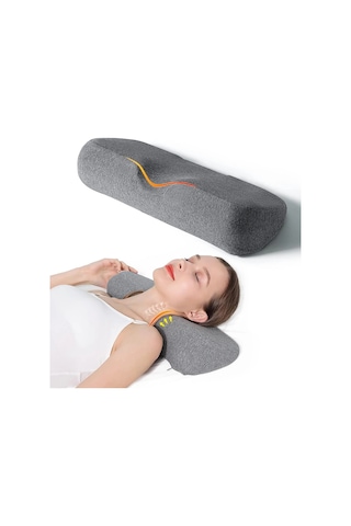 Servikal Yastık, Hafızalı Köpük Kontur Yastığı, Yan Uyuyan Yatak Gri
