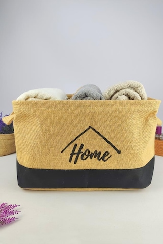 Digithome Hasır Çok Amaçlı Düzenleyici Organizer Mega Dikdörtgen Sepet Siyah - Cly-j1004