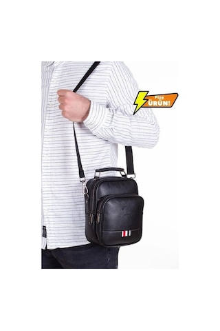 Newish Polo Erkek Omuz Çantası - Erkek Siyah