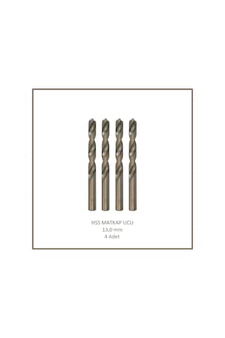 Hss Matkap Ucu 13 Mm, Metal, Ahşap, Plastik İçin 4 Adet