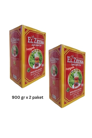 El Zeyna Siyah Seylan Çayı Barut Çay Black Ceylon Tea 2 x 900 G
