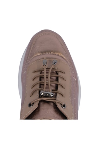 Napa Shoes Hakiki Deri Hızlı Bağcıklı Ortopedik Taban Spor Ayakkabı Napa-383 Bronz