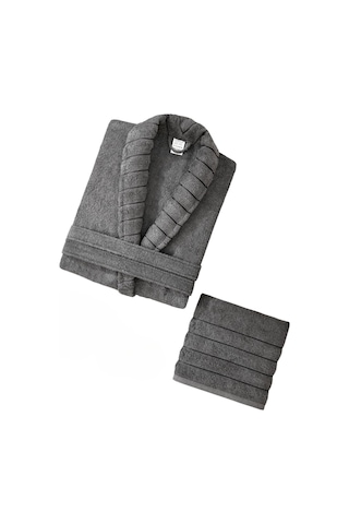 Mira Home Sku:smgstk311ae0ad59 Mira Home Soft Elegance Banyo Tek Kişilik Bornoz Takımı%100 Pamuklu Antrasit L-xl Sku: Smgstk311ae0ad59