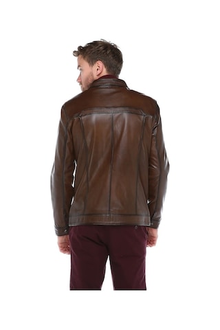 Derinss Der166 Hakiki Deri Erkek Taba Mont