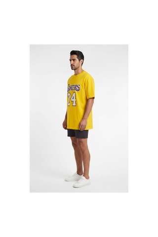 Usa Basketball Lakers 24 Sarı Oversize Erkek T-shirt 141982 SİYAH