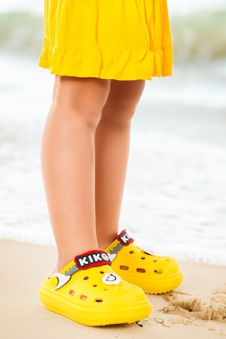 Kiko Kids Twg 755-1 Plaj Havuz Eva Kız Çocuk Terlik Sarı