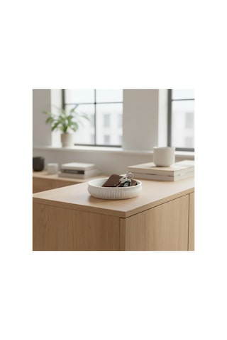 Kavisli Japandi Dekoratif Tabak 3d Baskı Minimal Sunum Ve Organizer Tepsisi