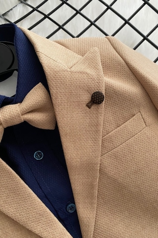 Premium Camel Ceketli Takım Elbise Hardal