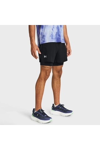Under Armour Launch 5 Inch 2 In 1 Erkek Siyah Polo Yaka Tişört