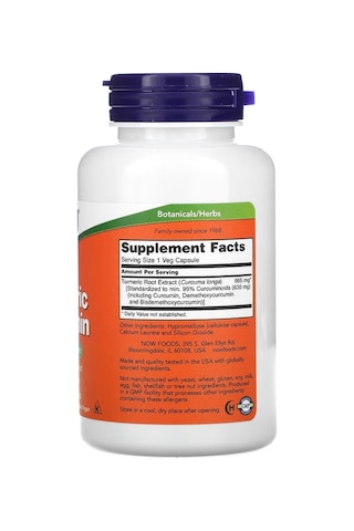 Now Foods, Turmeric Zerdeçal With Curcumin, 665 Mg, 60 Vegetarian