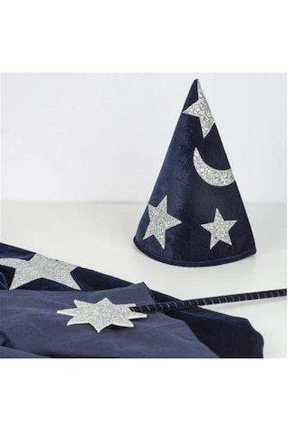 Meri Meri - Blue Velvet Wizard Costume - Mavi Büyücü Kostümü 0 - 99