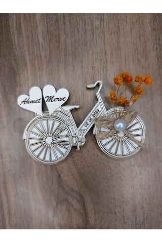 Lavanta Tasarım 25 Adet Nişan Nikah Hatıra Bisiklet Magnet