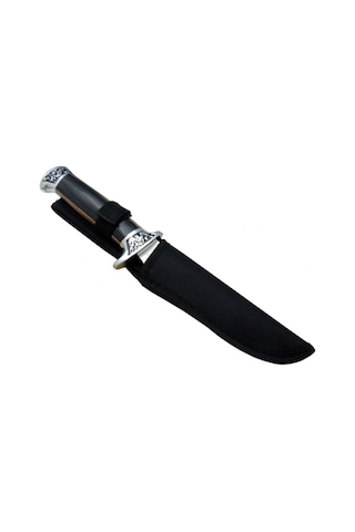 Lanmark B051-5 Kamp Bıçağı 26 CM - Ahşap Sap - Kılıflı Kahverengi