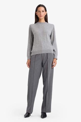 Defacto Oversize Geniş Kalıp V Yaka Triko Kazak G6290ax25wngr156 Gri-gr156