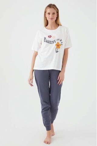 Rolypoly 3067-s Kadın Pijama Takımı Krem