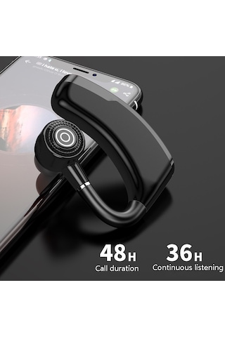 V10p Kablosuz Bluetooth V5.0 Spor Kulaklık Şarj Kutusu Desteği Olmadan Ses Alımı Siyah