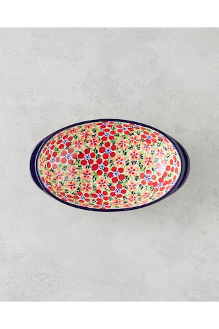 English Home Botanic Stoneware Kayık Tabak 25 Cm Renkli Renkli