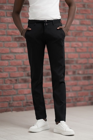 Paul Martin Regular Fit Likralı Penye Kumaş Beli İplikli Ve Lastikli Jogger Pantolon Siyah
