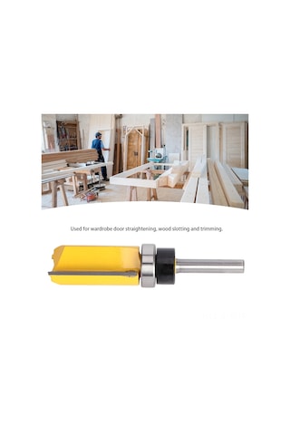 Symbee Karbon Çelik Ahşap Kesici, T Tipi Dik Kenar Tırpanlama Aracı, 6mm Saplı, 19mm Kesit, Dolgu Freze - Wardrobe Kapısı Düzelme Ve Tırpanlama İçin