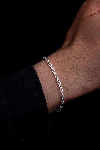 Erkek Gümüş Bileklik - 3.5 Mm Forse Zincir Gümüş Bileklik