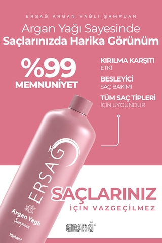 Ersağ Argan Yağlı Şampuan 1 L