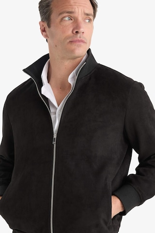 Defacto Slim Fit Dar Kesim Dik Yaka Fermuarlı Süet Mont D1524ax25aubk27 Siyah