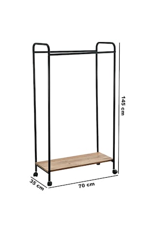 Tekerlekli Askılık Ayaklı Elbise Askısı Eşek Askılık 6080