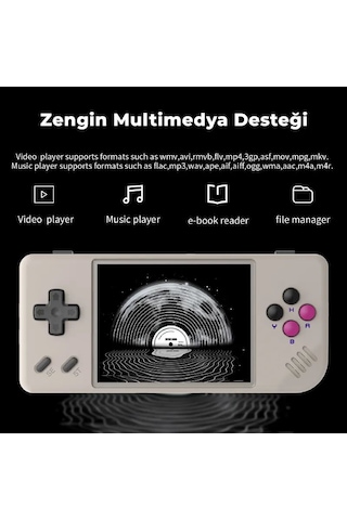 Rg28xx Gri Retro El Oyun Konsolu 32 Gb - 2.83 İnç Oca Ips Ekran H700 İşlemci Hdmı Çıkışlı 3100 Mah Batarya Psp, Ps1, Dc Destekli