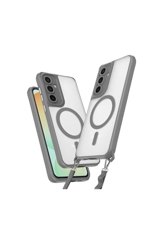 Jenerik Samsung Galaxy Uyumlu S25 Kılıf Enka Magsafe Silikon Kılıf - Titan Gri