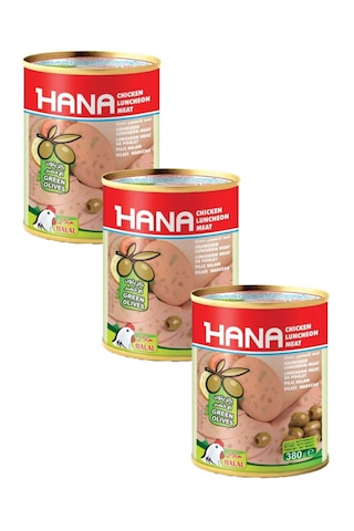 Hana Yeşil Zeytinli Salam 3 x 380 G