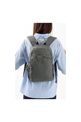 Baginn Unisex Sırt Çantası Paraşüt Kumaş Hafif Çok Cepli Yağmur İtici Kumaş 32 22 Cm 571 Collection Gri