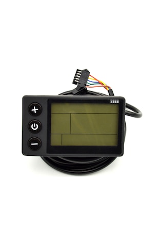 Geeroyoo Elektrikli Bisiklet Ve Dağ Bisikleti İçin Çok Fonksiyonlu Lcd Hız Ve Pil Göstergesi Dsl-qx091yb Model B Çok Renkli