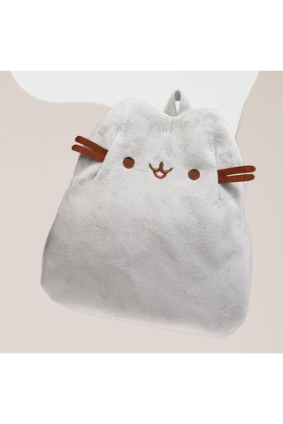 Suntek Sevimli Karikatür Peluş Sırt Çantası Moda Kadın Gri