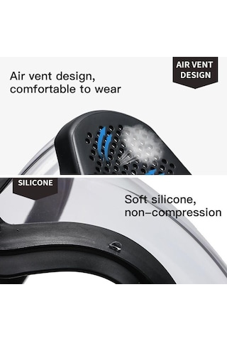 Şeffaf Tam Yüz Kalkanı Yeniden Kullanılabilir Toz Geçirmez Buğu Önleyici Maske Mutfak Koruma Sıçrama Önleyici Maske