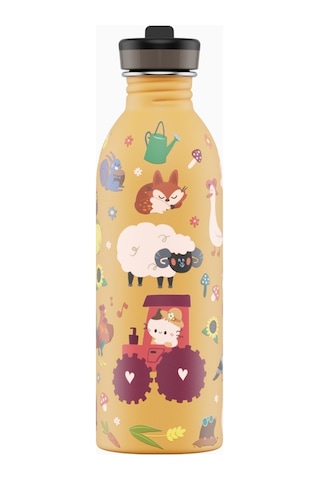 Kids Bottle Farm Friends Paslanmaz Çelik Çocuk Su Matarası 500 Ml Renkli