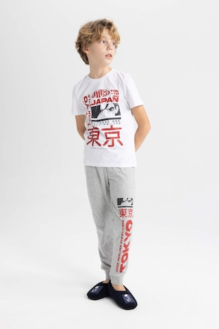 Defacto Erkek Çocuk Baskılı Kısa Kollu Pijama Takımı C0623a824spwt34 Beyaz